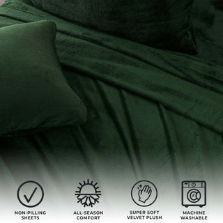 Ultra Soft Velvet Plush Bed Sheet Set