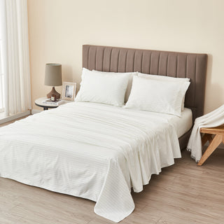 Microfiber Stripe Sheet Set - Adeline Collection