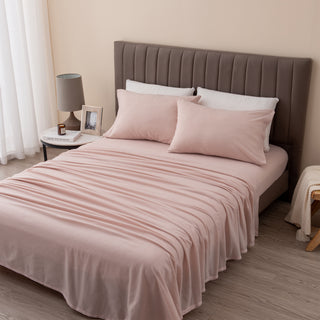 4-Piece Solid Fleece Sheet - Christina Collection