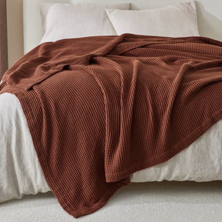 100% Cotton Waffle Weave Blanket