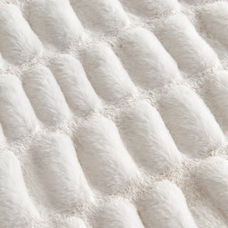 Faux Fur Reversible Throw Blanket, 50" x 60"