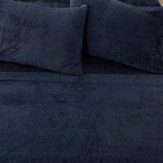 Ultra Soft Velvet Plush Bed Sheet Set