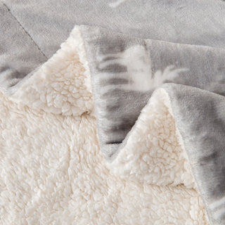 Cozy Plush Velvet & Sherpa Reversible Throw Blanket