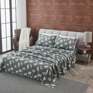 4-Piece Lodge Microfiber Sheet - Mountain Ridge Collection