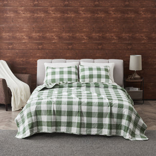 3-Piece Buffalo Check Quilt Set - Felix Collection