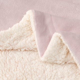 Cozy Plush Velvet & Sherpa Reversible Throw Blanket