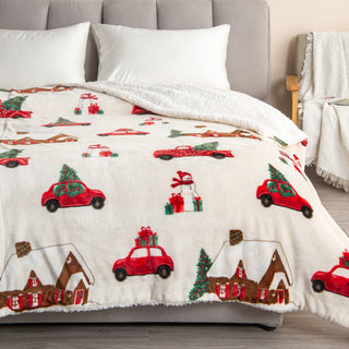 Velvet Plush Sherpa Warm and Cozy Holiday Prints