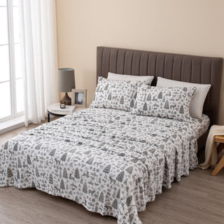 4-Piece Printed Plush Sheet - Velvet Luxe-Lattice Collection