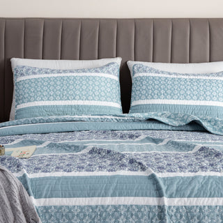 3-Piece Stripe Quilt - Kadi Collection