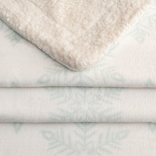 Cozy Plush Velvet & Sherpa Reversible Throw Blanket