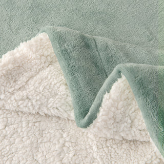 Cozy Plush Velvet & Sherpa Reversible Throw Blanket