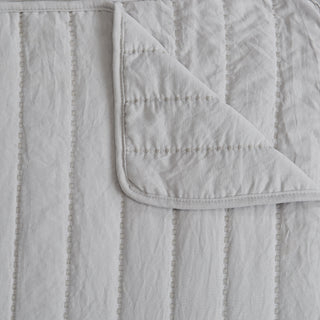 3-Piece Solid Striped Quilt - Virginia Collection