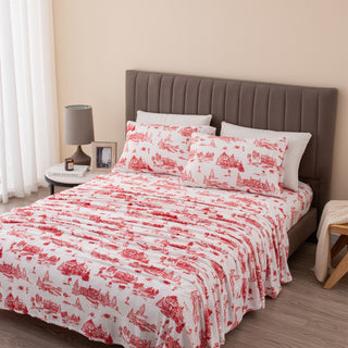 4-Piece Printed Plush Sheet - Velvet Luxe-Lattice Collection