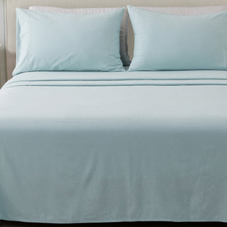 4-Piece Cotton Solid Flannel Sheet - Nordic Collection