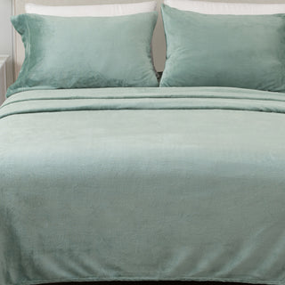 4-Piece Solid Plush Sheet - Velvet Luxe Collection