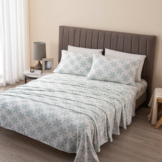 4-Piece Printed Plush Sheet - Velvet Luxe-Lattice Collection