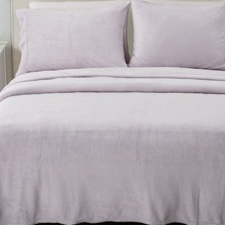 4-Piece Solid Plush Sheet - Velvet Luxe Collection