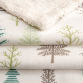 Cozy Plush Velvet & Sherpa Reversible Throw Blanket