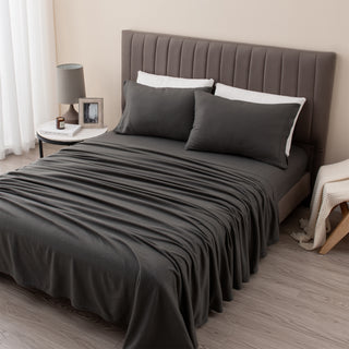 4-Piece Solid Fleece Sheet - Christina Collection