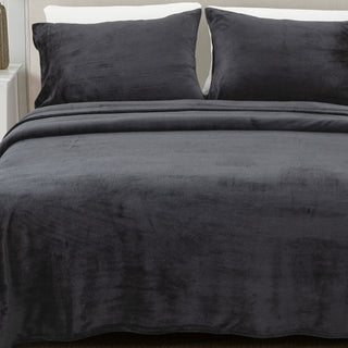 4-Piece Solid Plush Sheet - Velvet Luxe Collection