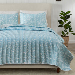 Blue Floral Quilt Set - Simone Collection