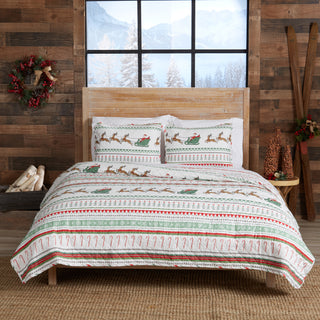 3-Piece Christmas Quilt - Festive Collection