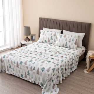 4-Piece Printed Plush Sheet - Velvet Luxe-Lattice Collection