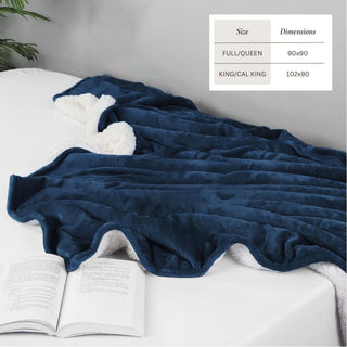 Ultra-Soft Velvet Plush Reversible Sherpa Blanket
