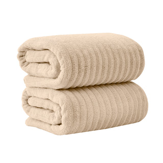 Premium Cotton Ribbed Towel Set