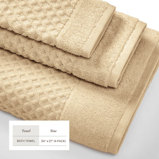 Ultra-Soft 100% Cotton Diamond Waffle Bath Towels