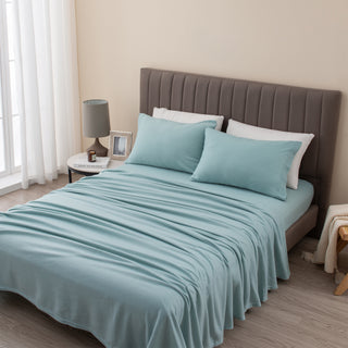 4-Piece Solid Fleece Sheet - Christina Collection