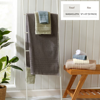 100% Cotton Checkered Bath Towel Set