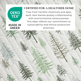 Rustic Lodge Trees Microfiber Reversible Quilt Set With Shams