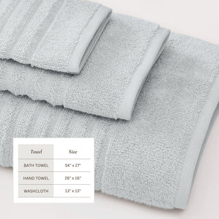 Premium Cotton Ribbed Towel Set