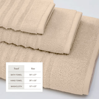 Premium Cotton Ribbed Towel Set