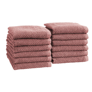 12 Pack Cotton Textured Washcloths - Acacia Collection