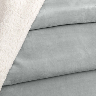Cozy Plush Velvet & Sherpa Reversible Throw Blanket