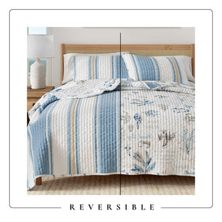 Coastal Stripe Quilt Set with Shams