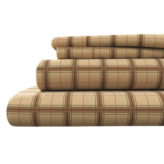 100% Turkish Cotton Plaid Flannel Sheet Sets