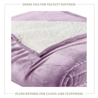 Ultra-Soft Velvet Plush Reversible Sherpa Blanket