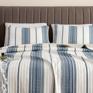 3-Piece Stripe Quilt - Wesley Collection