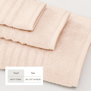 Premium Cotton Ribbed Towel Set