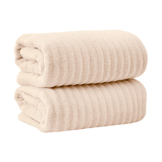 Premium Cotton Ribbed Towel Set