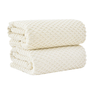 Ultra-Soft 100% Cotton Diamond Waffle Bath Towels