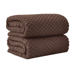 Ultra-Soft 100% Cotton Diamond Waffle Bath Towels