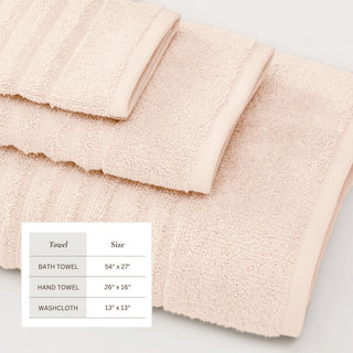 Premium Cotton Ribbed Towel Set