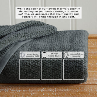 100% Cotton Textured Woven Bath Towel Set