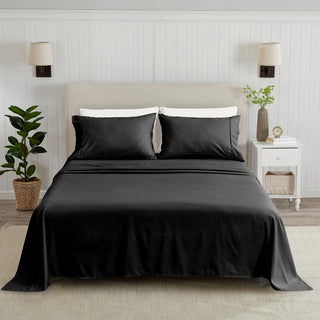 Premium 4 Piece Microfiber Solid Sheet Set