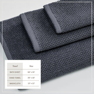 100% Cotton Absorbent & Quick-Dry Looped Bath Towels