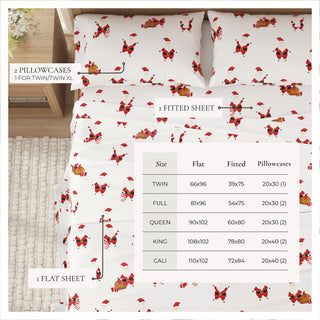 Premium Turkish Cotton Lodge-Theme Flannel Sheet Set